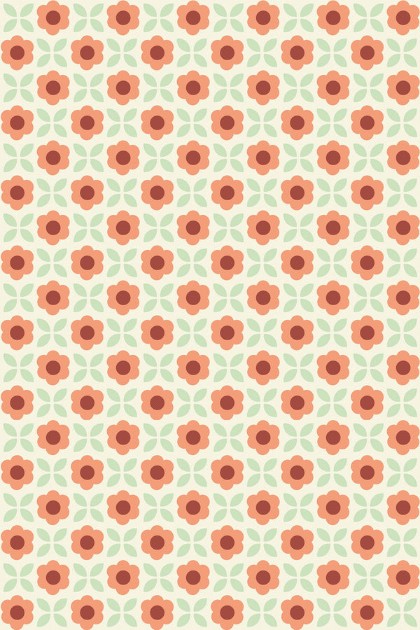 Retro flower grid
