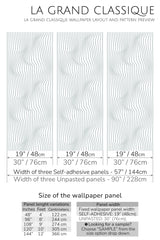illusion line art peel and stick wallpaper specifiation