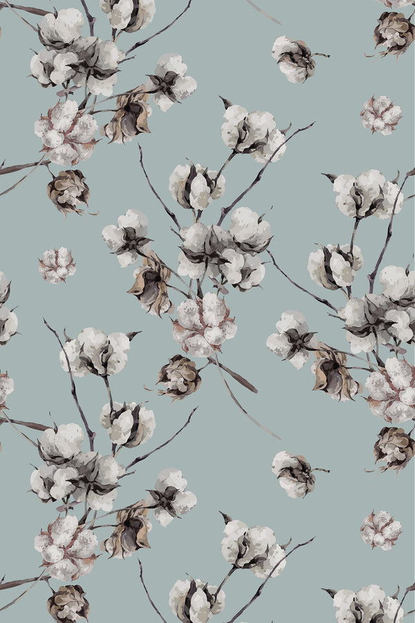 cotton tree wallpaper pattern repeat