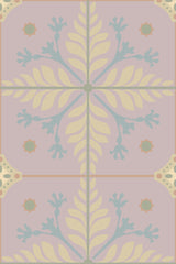 Pink floral tile