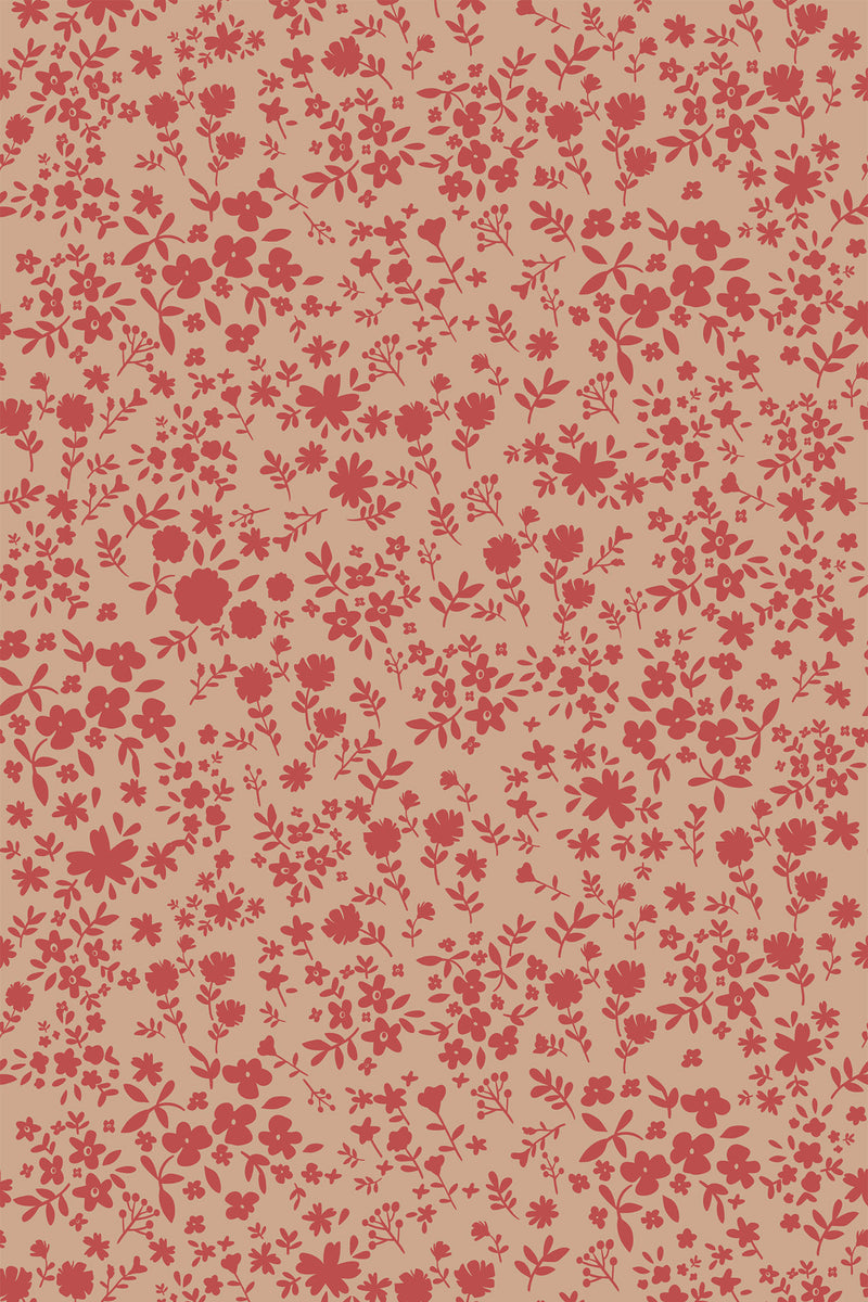 tiny vintage floral wallpaper pattern repeat