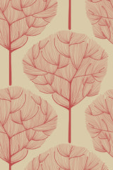red oak trees wallpaper pattern repeat