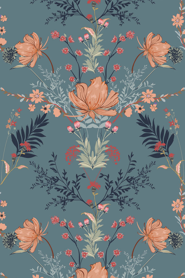 victorian flowers wallpaper pattern repeat