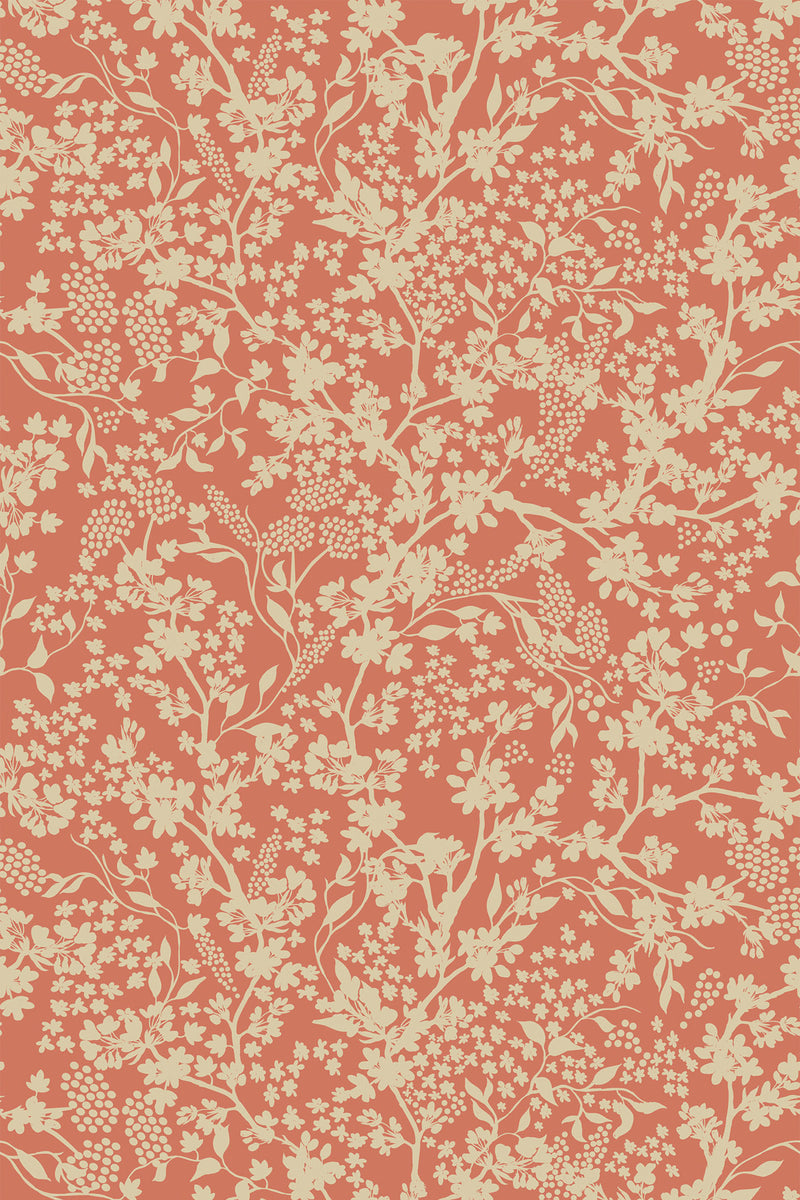 vintage botanical wallpaper pattern repeat