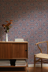 traditional wallpaper usa paisley pattern accent wall sophisticated living room interior  