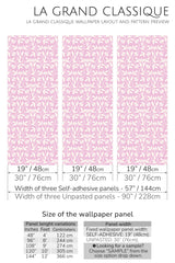 summer pink peel and stick wallpaper specifiation