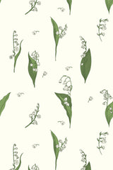 minimal snow lilies wallpaper pattern repeat