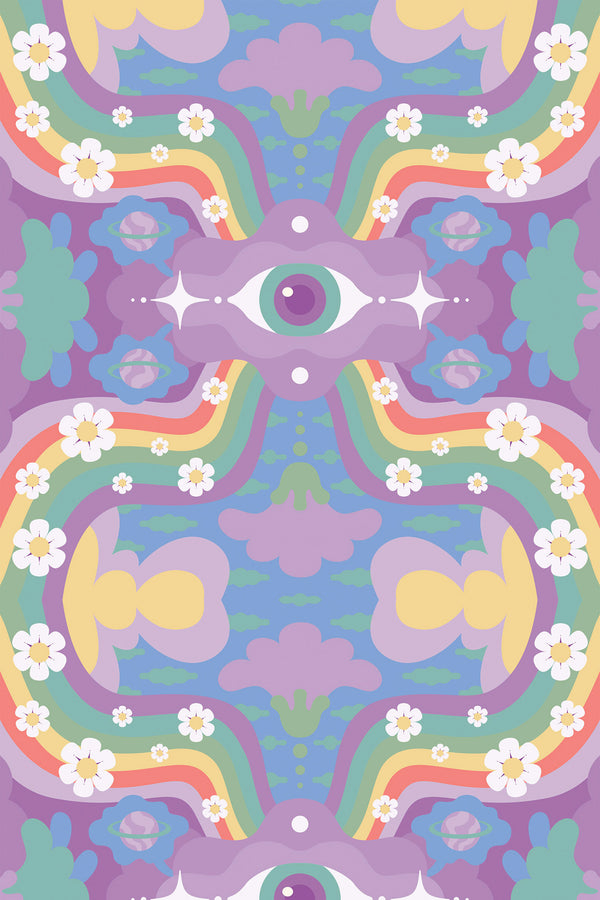 fun psychedelic wallpaper pattern repeat