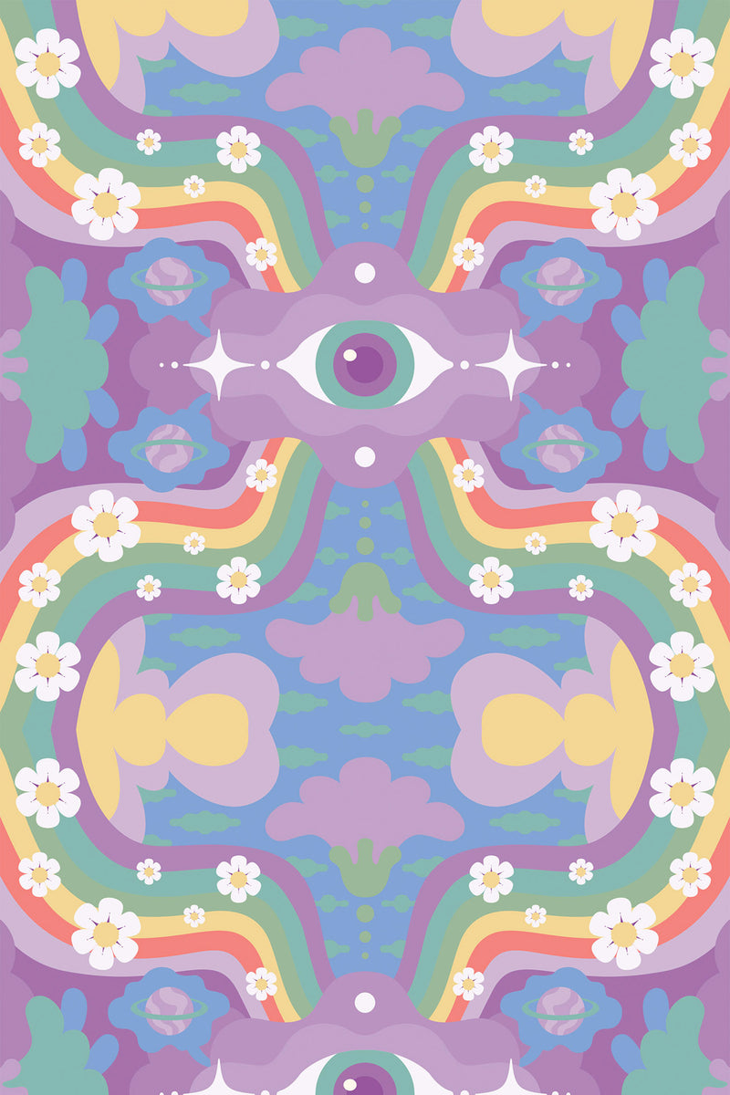 fun psychedelic wallpaper pattern repeat