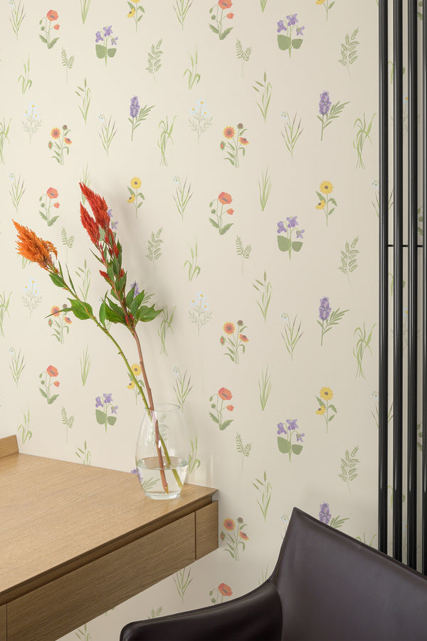 home office desk chair flower interior light floral nursery accent wall
