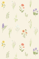 light floral nursery wallpaper pattern repeat