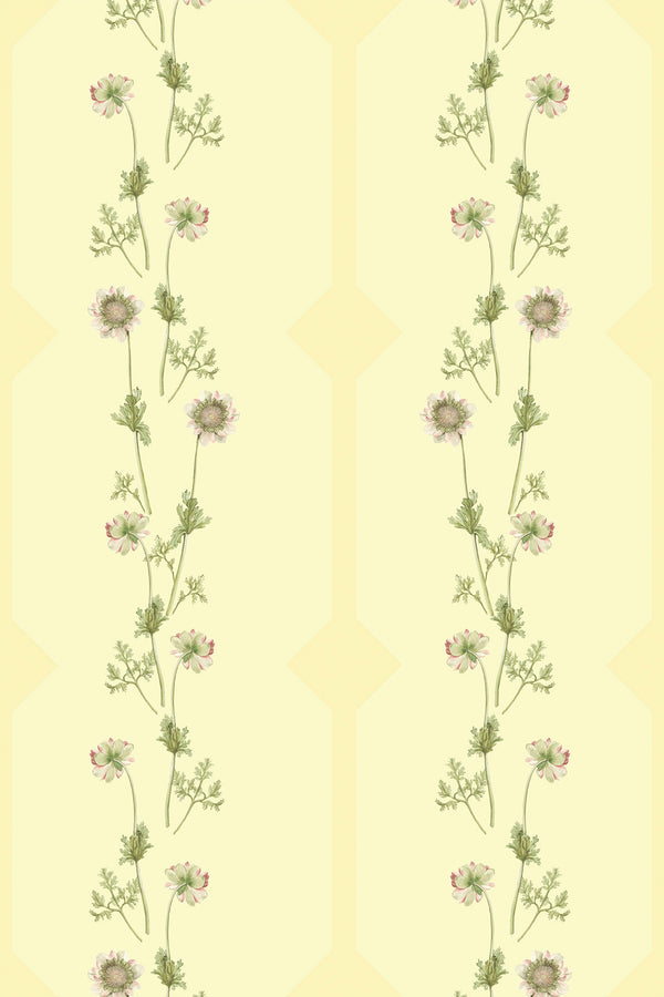 geometric flower line wallpaper pattern repeat
