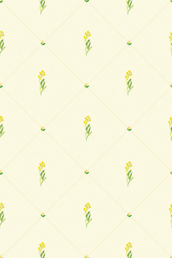 vintage scandi flowers wallpaper pattern repeat