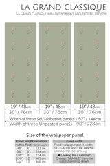 vintage summer flowers peel and stick wallpaper specifiation