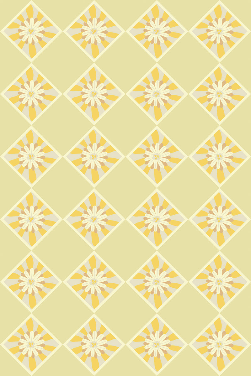 sunflower tiles wallpaper pattern repeat