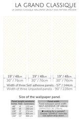 yellow polka dots peel and stick wallpaper specifiation