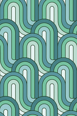 green retro wave wallpaper pattern repeat