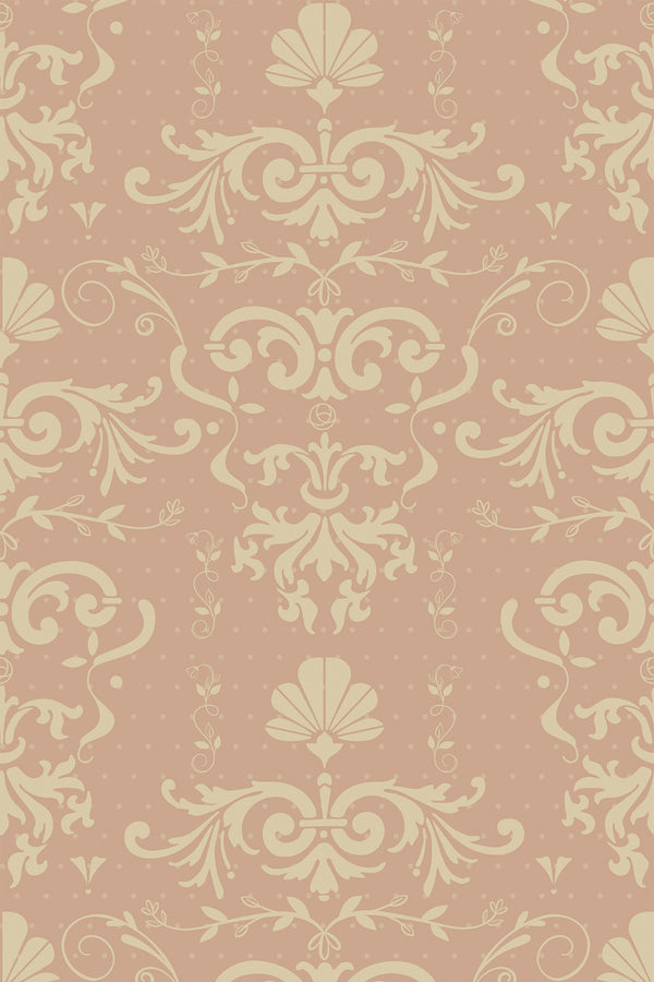 old pink damask wallpaper pattern repeat