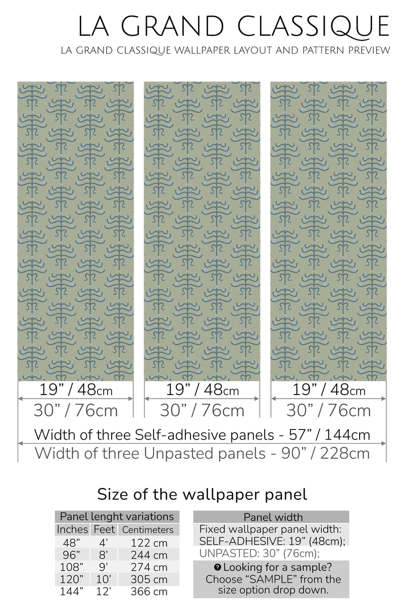 geometric floral art deco peel and stick wallpaper specifiation