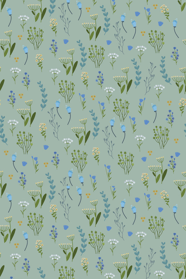 Blue floral meadow