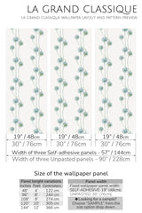dandelion stripes peel and stick wallpaper specifiation