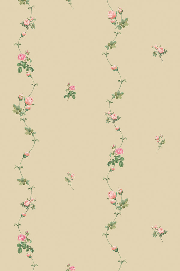 tiny vine roses wallpaper pattern repeat