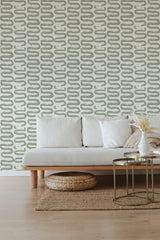 self stick wallpaper wiggle brush lines pattern living room elegant sofa coffee table