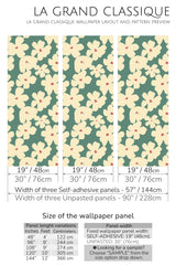 floral sage nursery peel and stick wallpaper specifiation