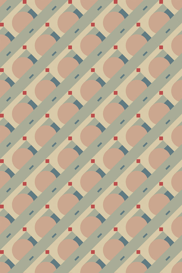 vintage geometry wallpaper pattern repeat