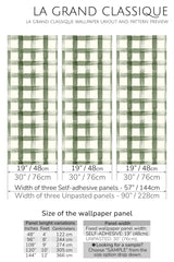 farmhouse plaid peel and stick wallpaper specifiation