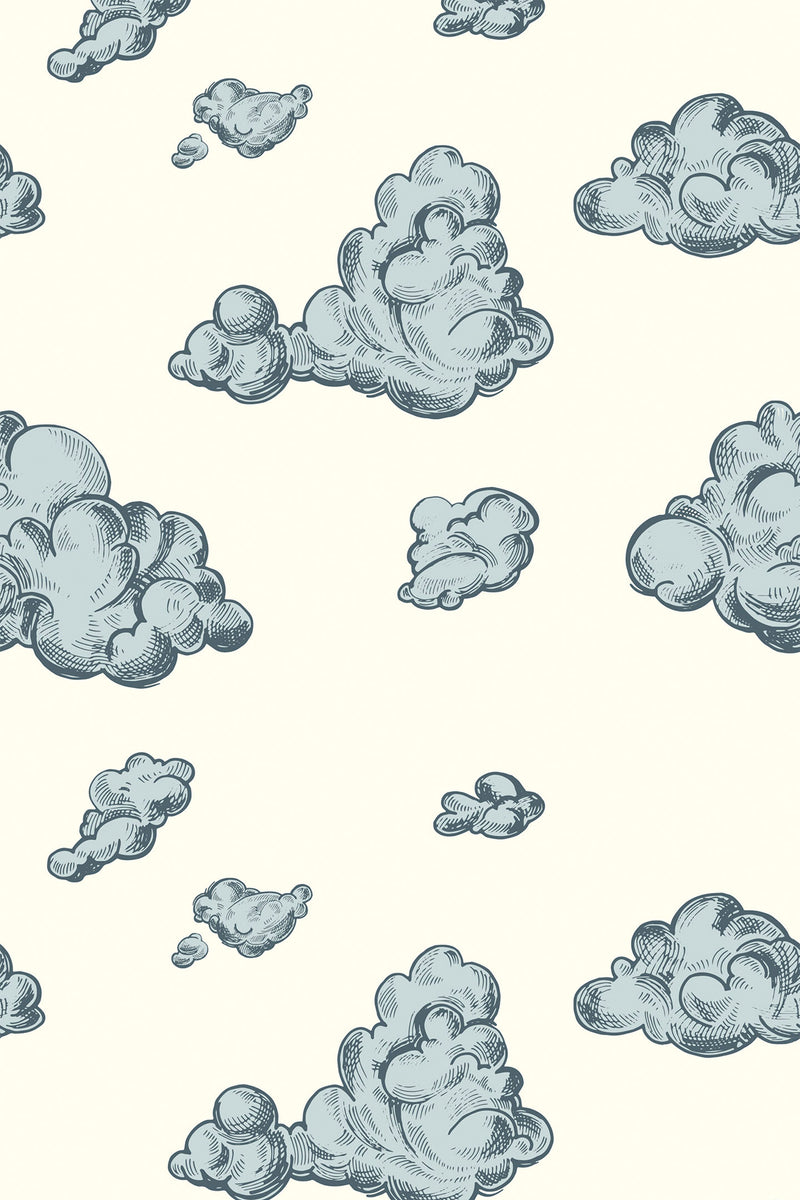 vintage clouds wallpaper pattern repeat
