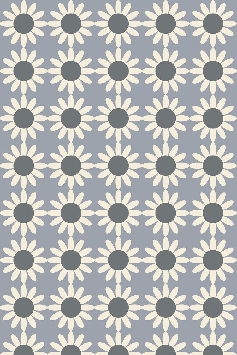 blue seamless flowers wallpaper pattern repeat