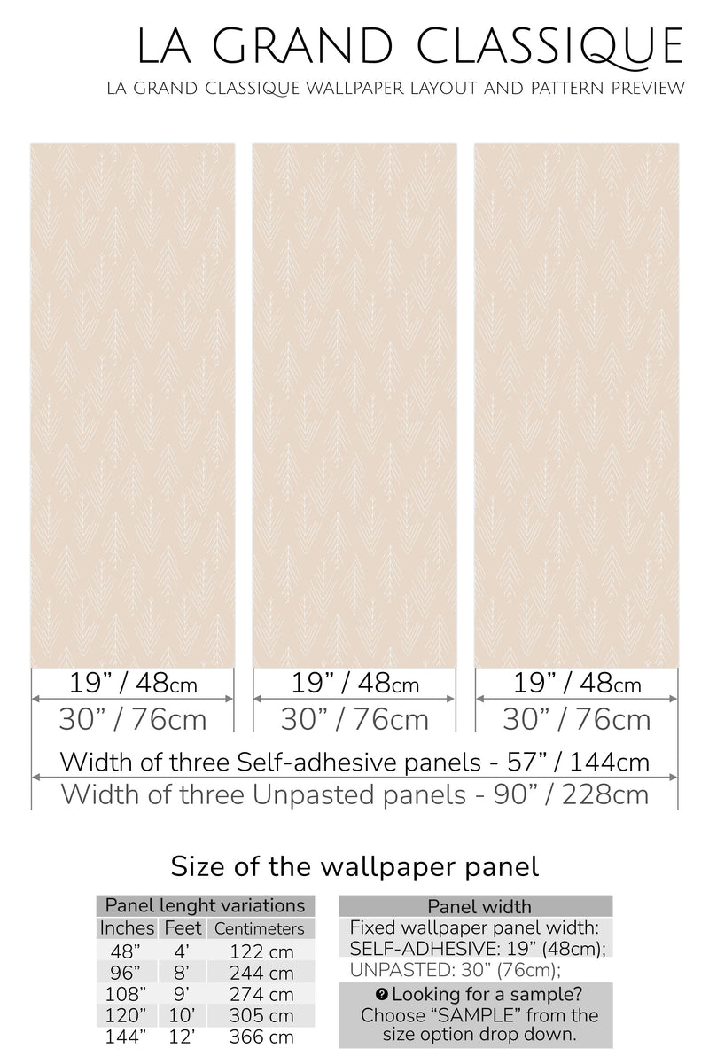 neutral hygge peel and stick wallpaper specifiation