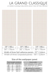 beige faux tweed peel and stick wallpaper specifiation