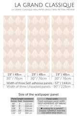 neutral floral diamond peel and stick wallpaper specifiation