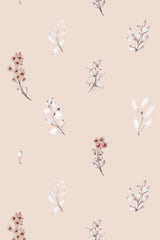 minimal flying flowers wallpaper pattern repeat