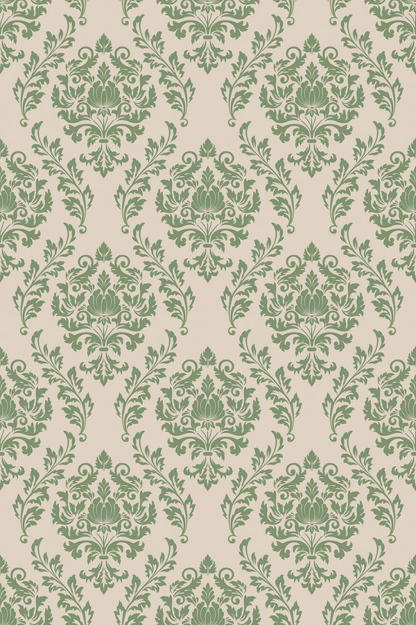 Green damask