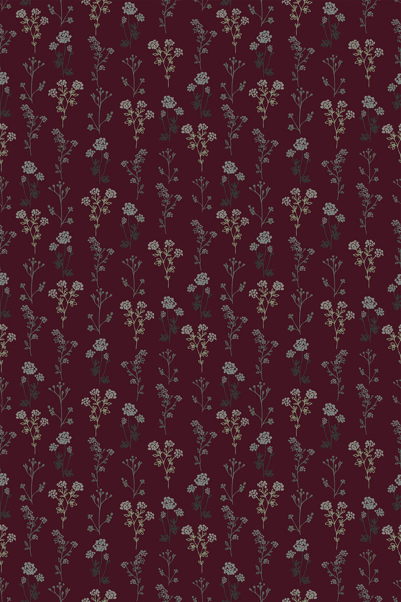dark burgundy flowers wallpaper pattern repeat