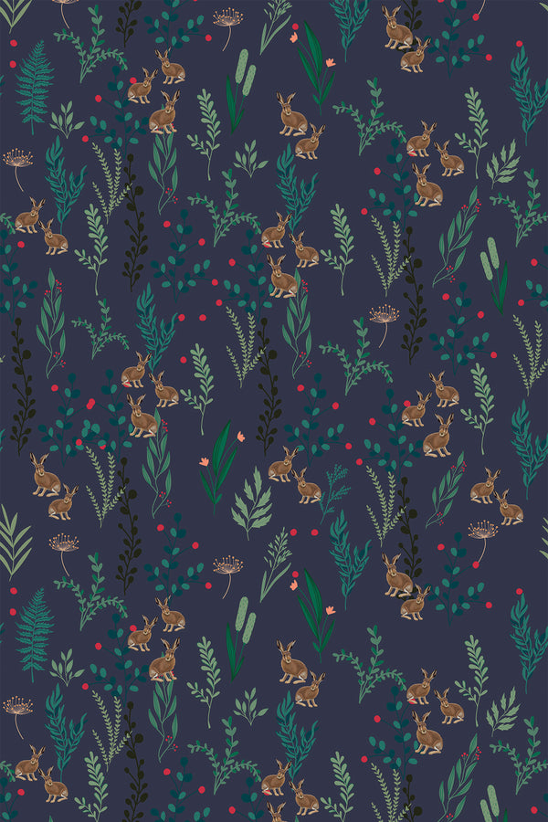 dark blue forest wallpaper pattern repeat