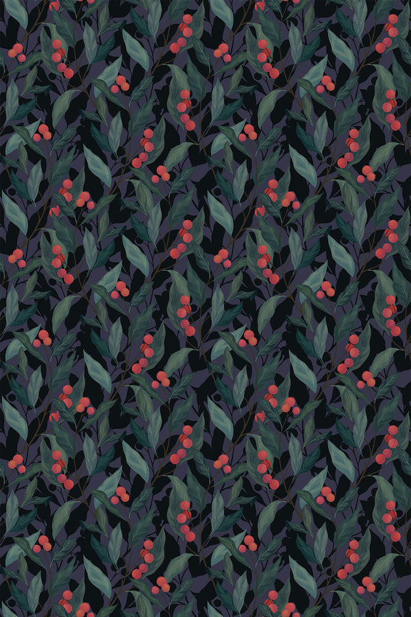night berry wallpaper pattern repeat