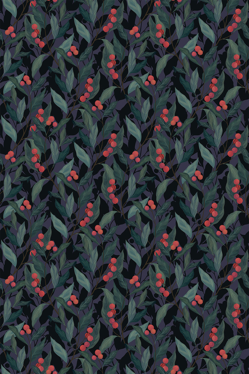 night berry wallpaper pattern repeat