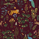 Burgundy animal land Wallpaper