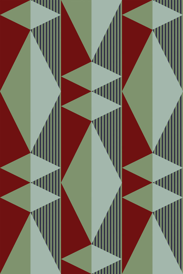 Burgundy modern print