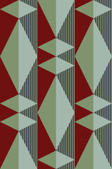 Burgundy modern print