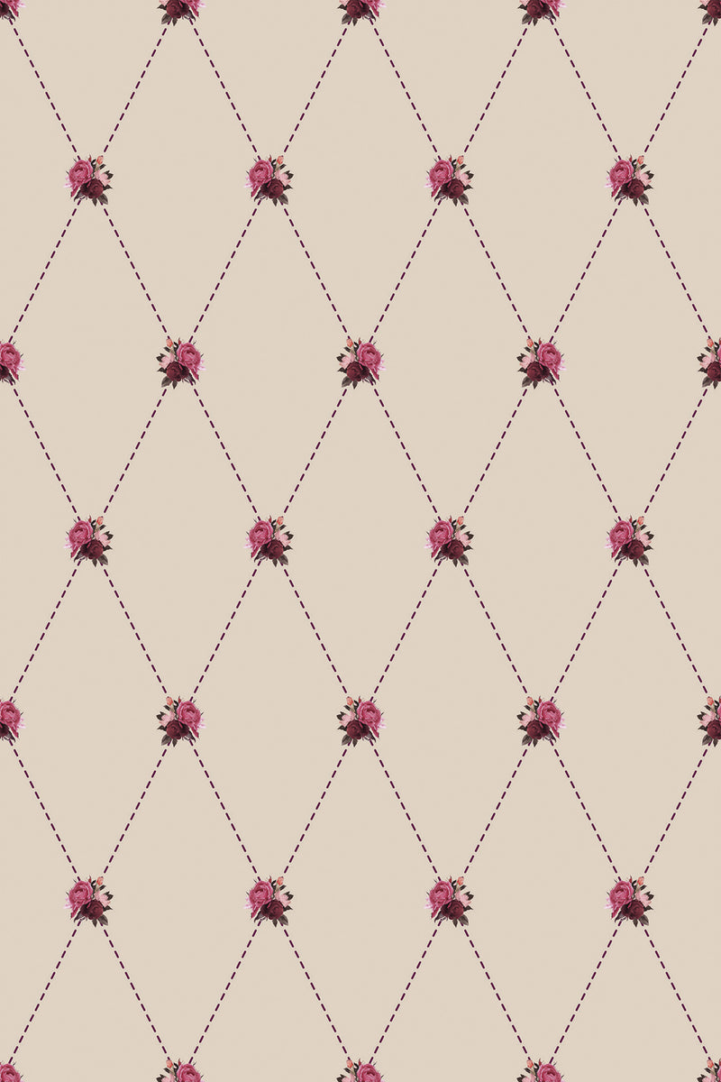 vintage tiny rose wallpaper pattern repeat