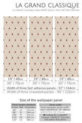 vintage tiny rose peel and stick wallpaper specifiation