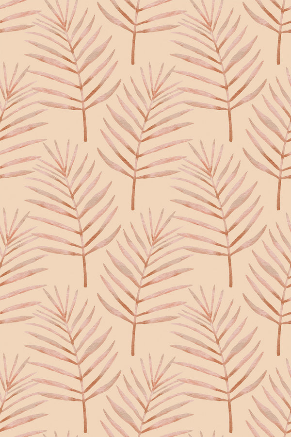 boho palm leaves wallpaper pattern repeat