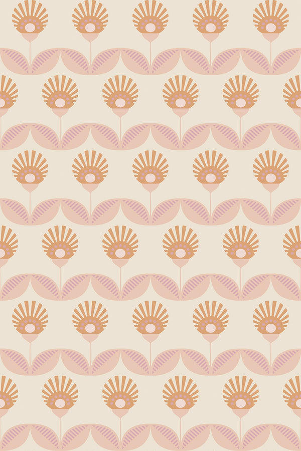 Geometric retro flower