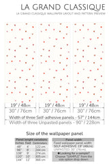 tiny hearts peel and stick wallpaper specifiation