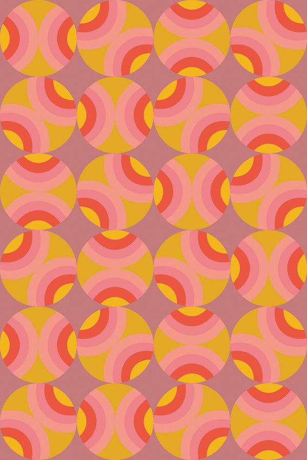 retro circles wallpaper pattern repeat